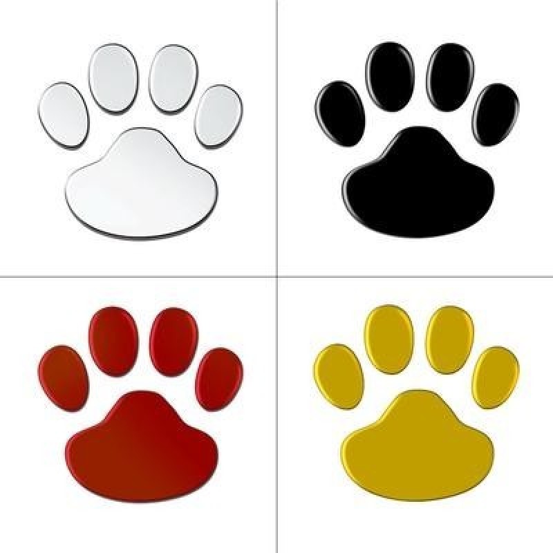 Автомобиль наклейка Cool Design Paw 3D Animal Dog Cat Bear Foot Prints Footprint 3M Decal Car Sticke