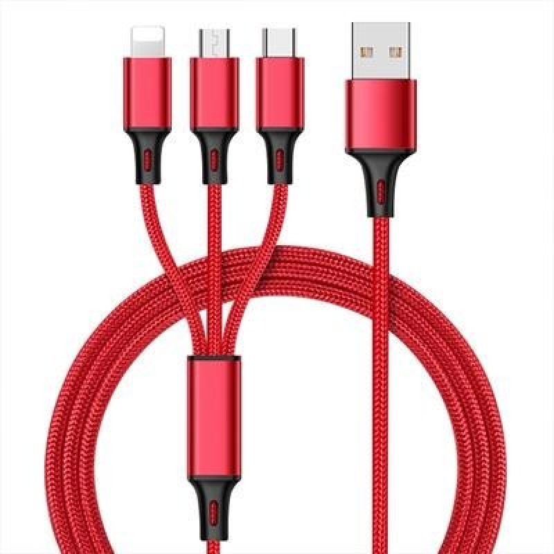Быстрый USB зарядки кабеля для Samsung Universal 3 В 1 Многофункциональный сотовый телефон Шнур Заря