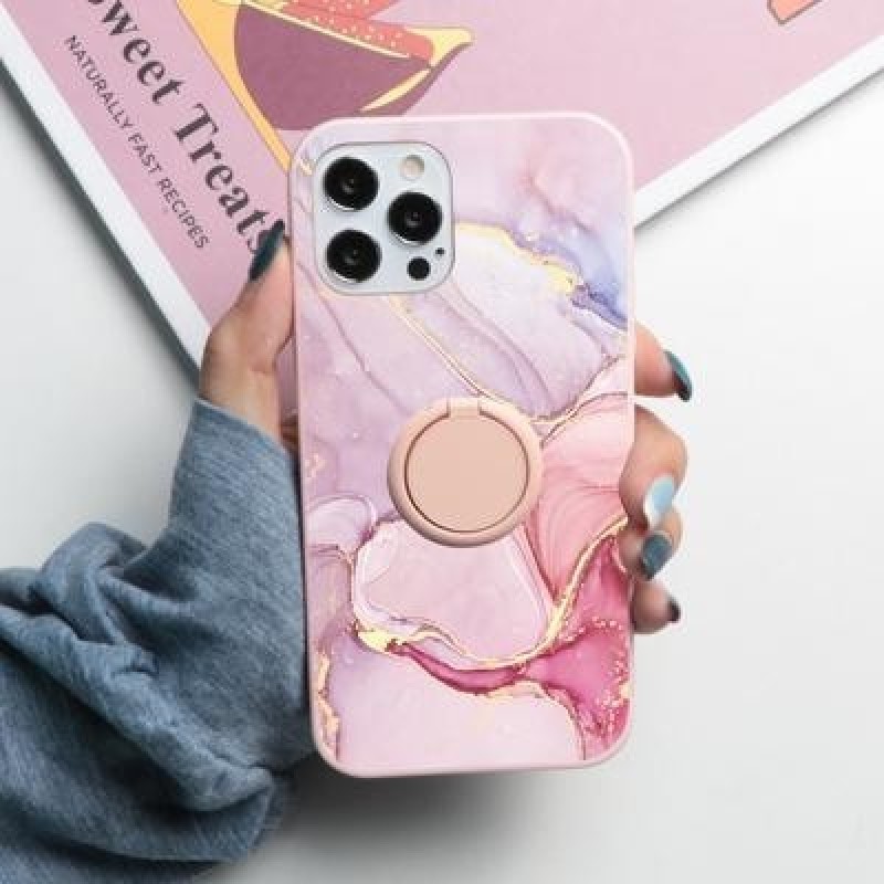 Магнитный держатель кольца Мягкий чехол из ТПУ для iPhone 13 12 11 Pro Max XR X 7 Samsung A52 A32 A5