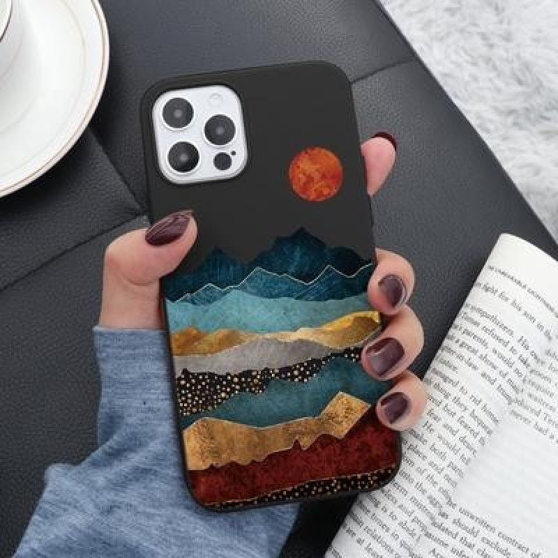 Moon Mountain Мягкий чехол из ТПУ для iPhone 13 12 11 Pro Max XR X Samsung A52 A32 A50 A51 S21 S20 A