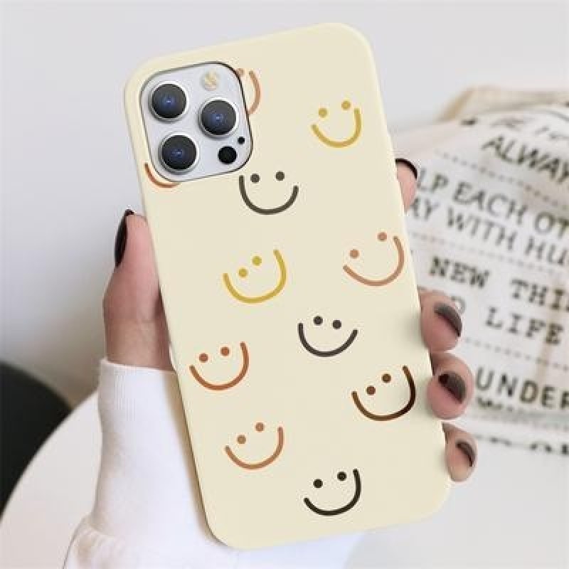 Влюбленные Смайлик Мягкий чехол для iPhone 12 11 Pro Max XR 7 X Samsung A52 A32 A50 A51 S21 A12 A72