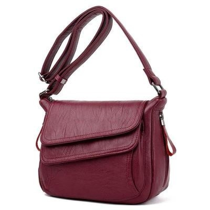 2022 Лето Новая мягкая кожа Роскошная женская сумка Crossbody Bag Ladies Fashion All-match Large-cap
